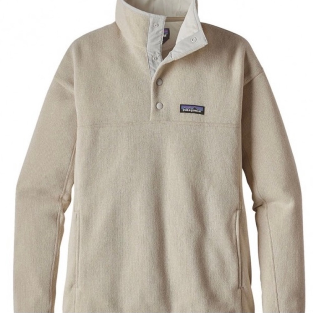 Patagonia Better Sweater Beige Marsupial Pullover 1/4 Snap Fleece Size S